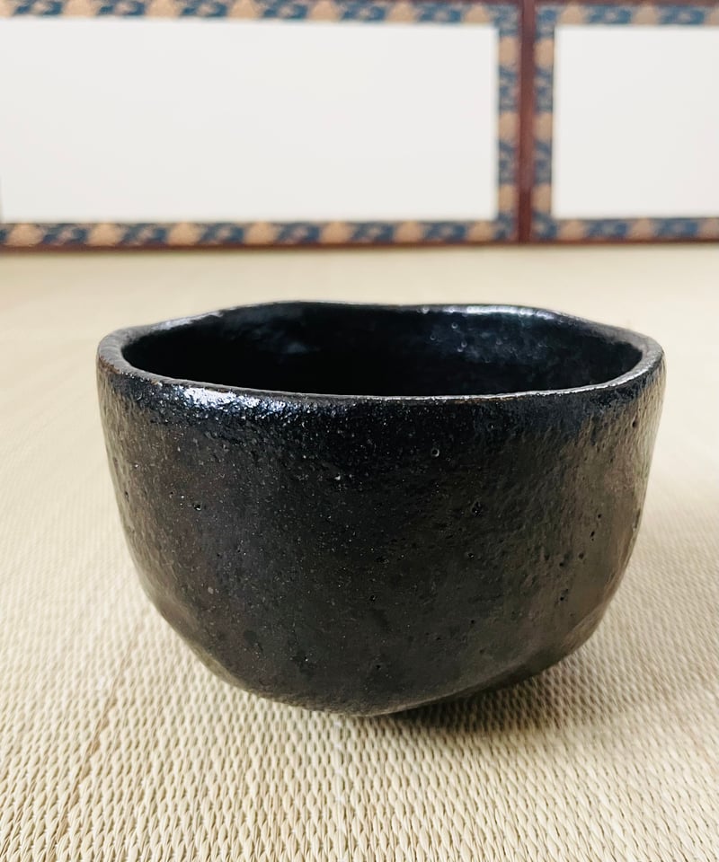 桐共箱付】平安祥悦造 光悦七種之内 鉄壁 光悦写し黒楽茶碗 | ginyoudo