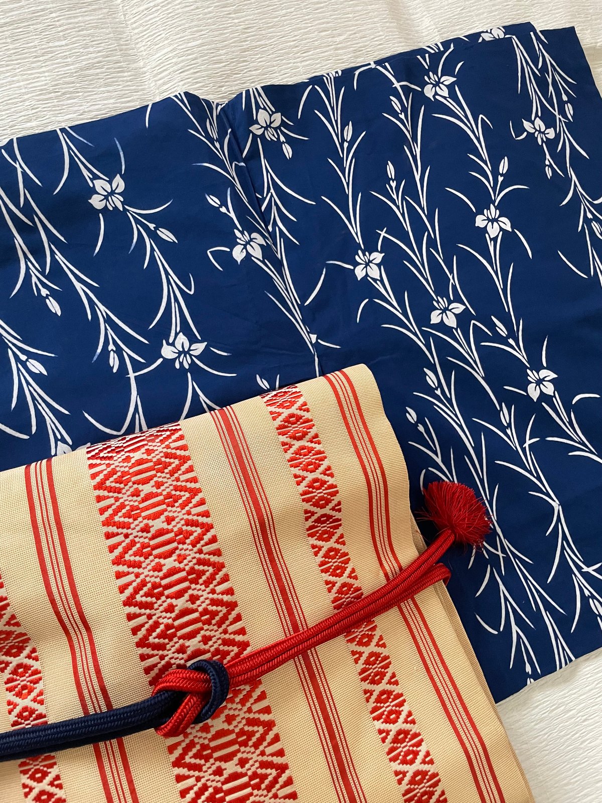 美品】竺仙謹製 浴衣 仕立て上がり 本型染め 綿コーマ 青 菖蒲 | ginyoudo
