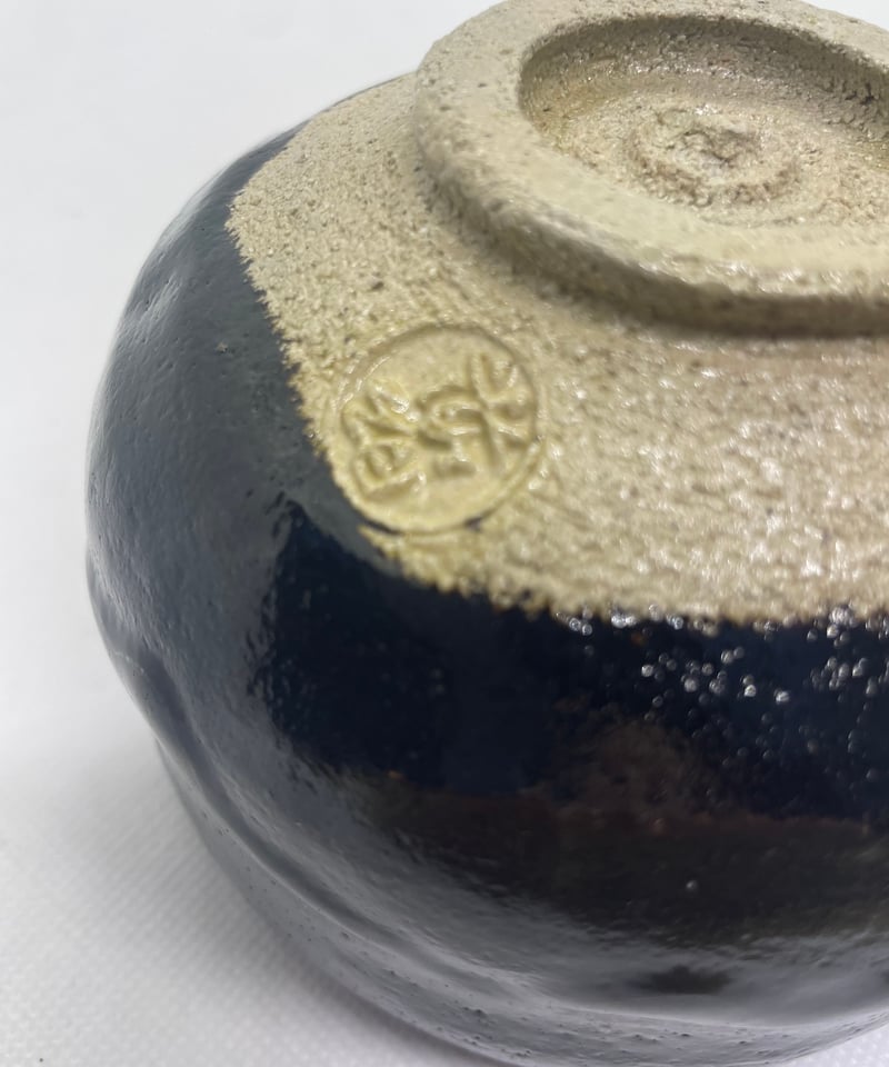 美品・在銘/共箱付】佐々木 昭楽造 黒楽 黒楽帯釉 抹茶茶碗 | ginyoudo