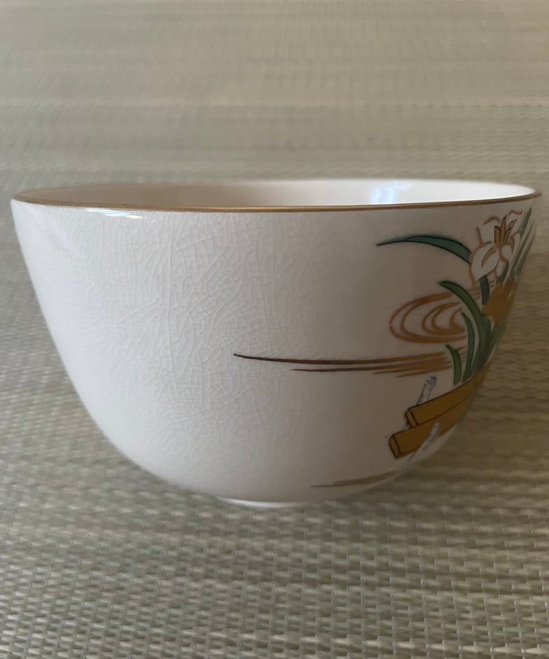 美品 在銘 紙箱付】瑞豊造 燕子花に八ツ橋図 茶碗 | ginyoudo