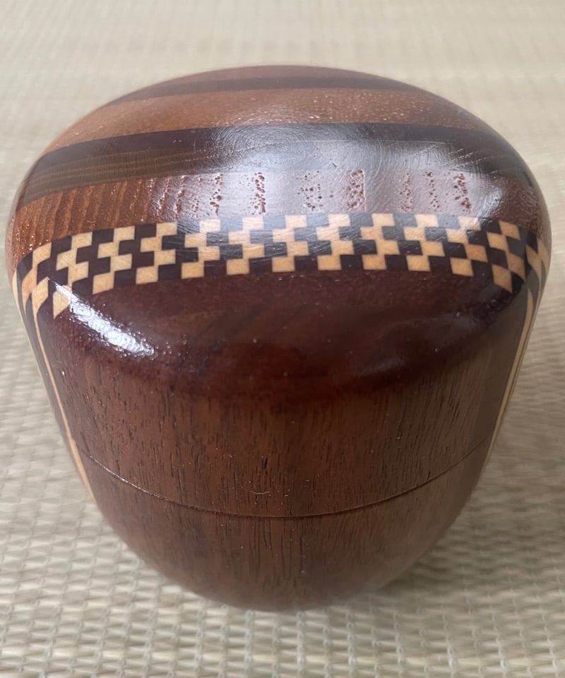 美品】寄木 中棗 棗 寄木細工 茶色 木製棗 | ginyoudo