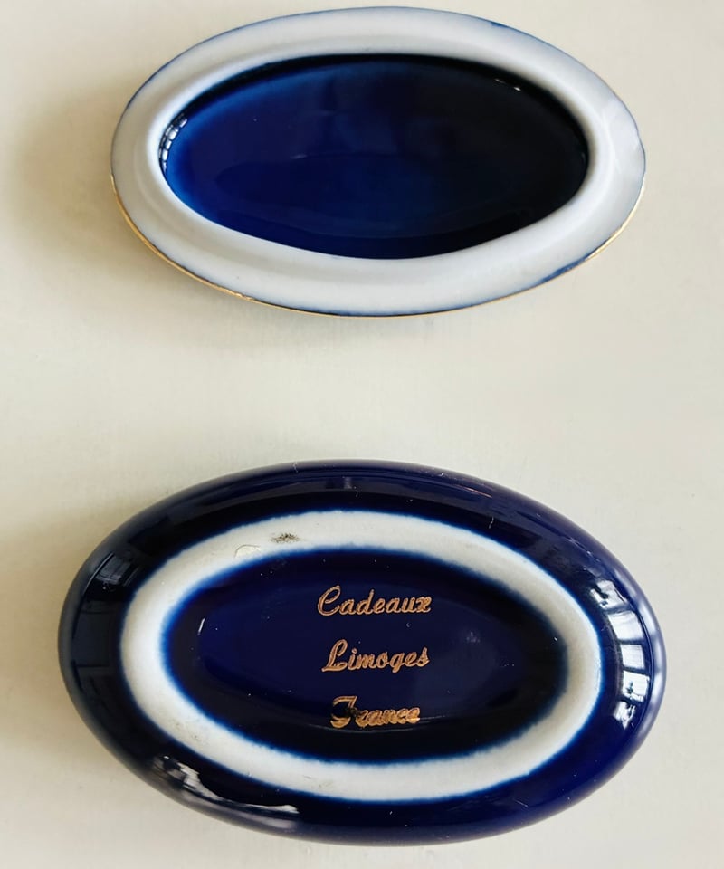 美品】フランス製 リモージュ 小物入れ/ピルケース/見立て薄器