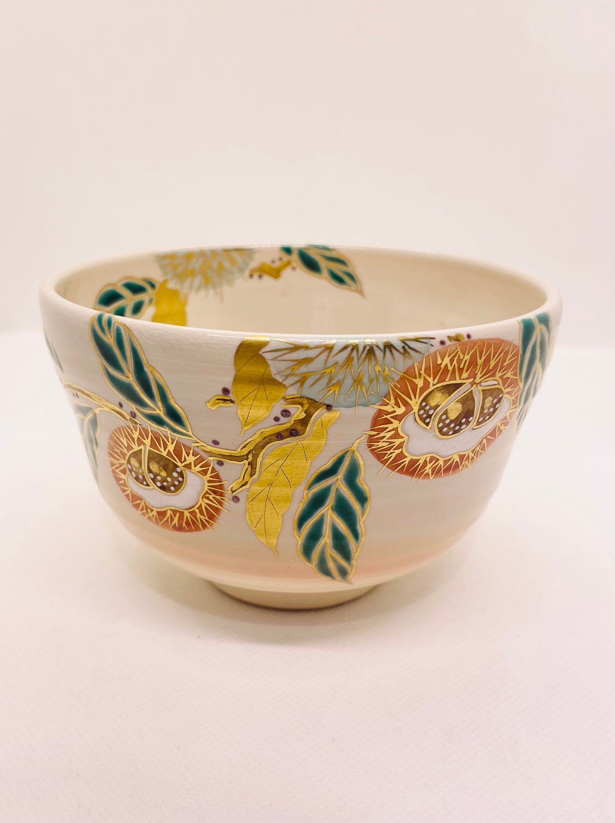 美品 在銘/共箱】清香造 色絵栗之図 茶碗 京焼 | ginyoudo