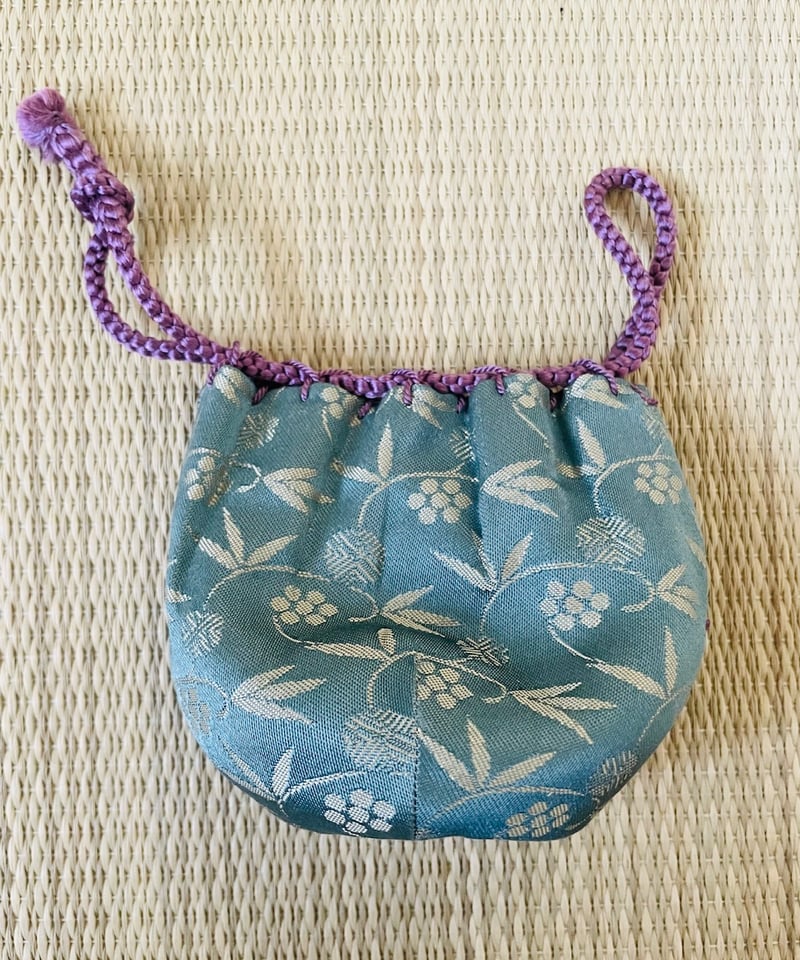 桐共箱 名物裂仕覆付美品】信水窯 丹波茄子茶入 笹蔓緞子 | ginyoudo