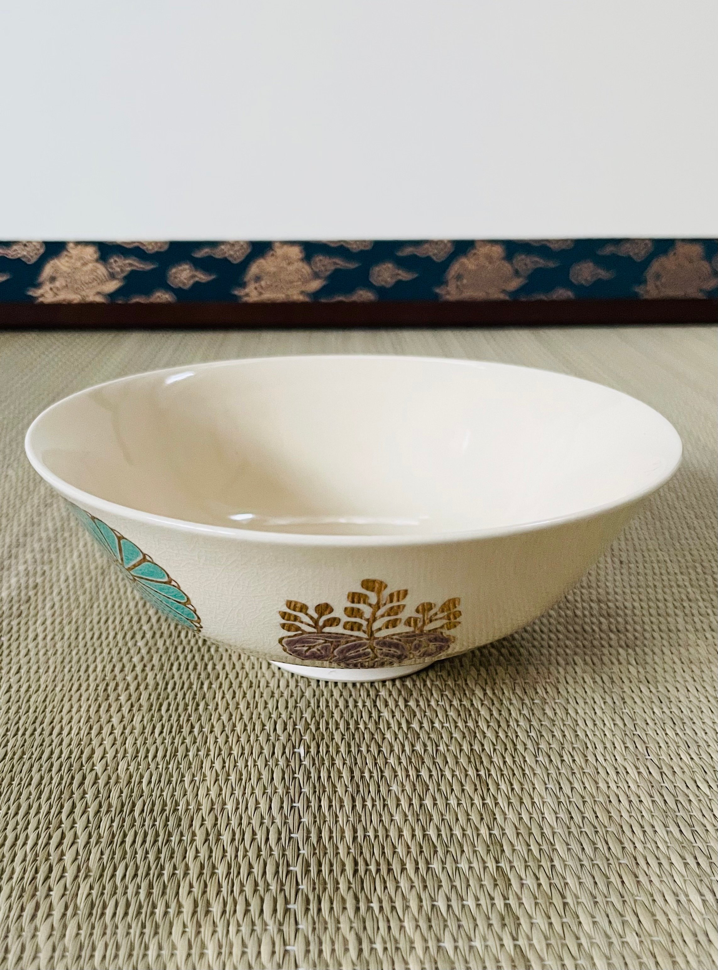 美品 在銘】加藤藤山造 京焼 平茶碗 高台寺 菊桐文様 | ginyoudo