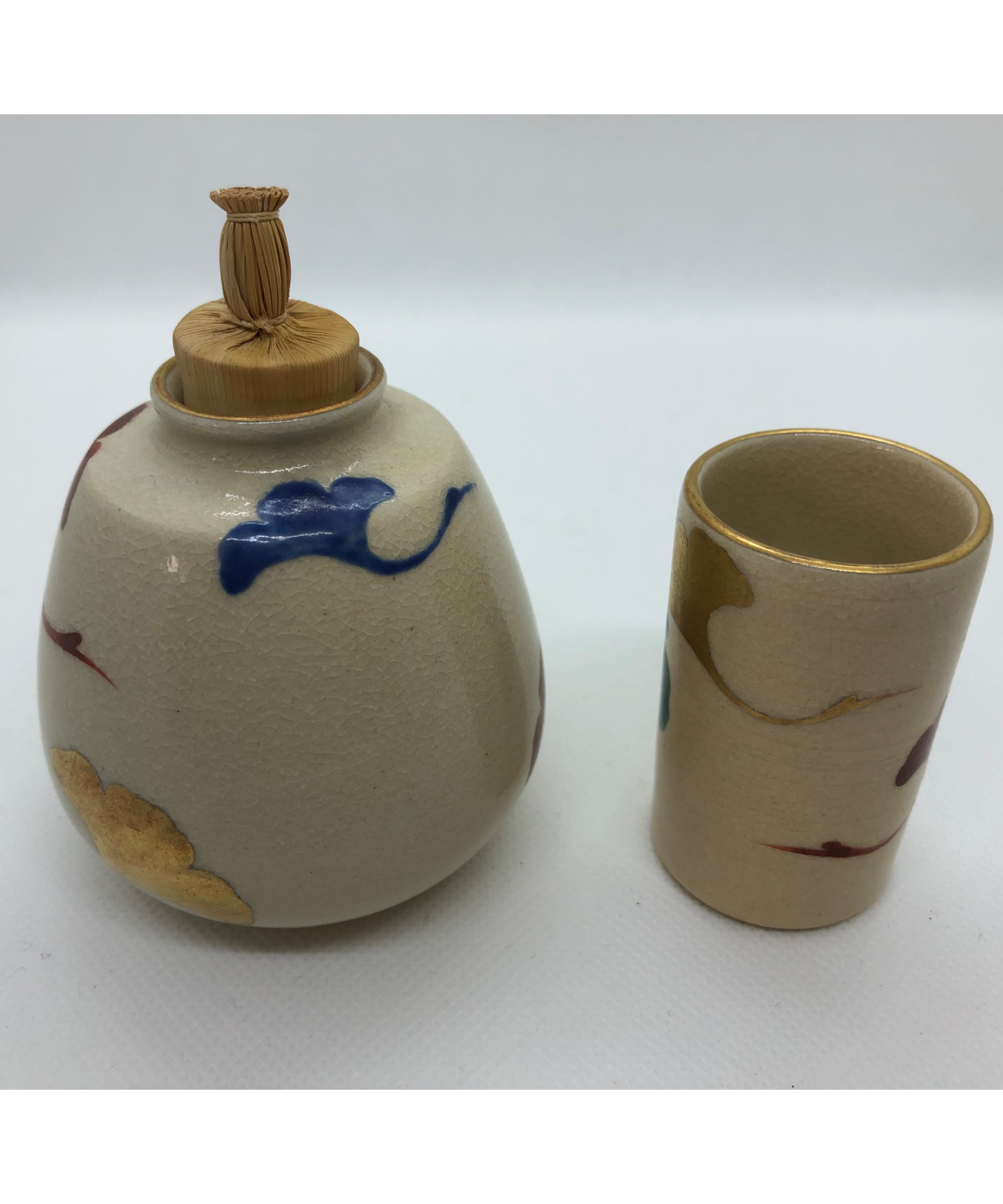 茶道具　「銀杏」＊値下げしました 美品】清昌堂 やました銀杏文 振出・茶巾筒セット | ginyoudo