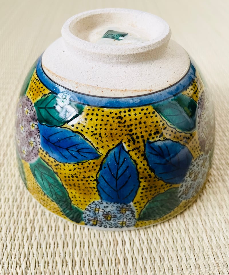 美品 桐箱付】九谷 白峰造 紫陽花茶碗 九谷五彩 抹茶碗 | ginyoudo