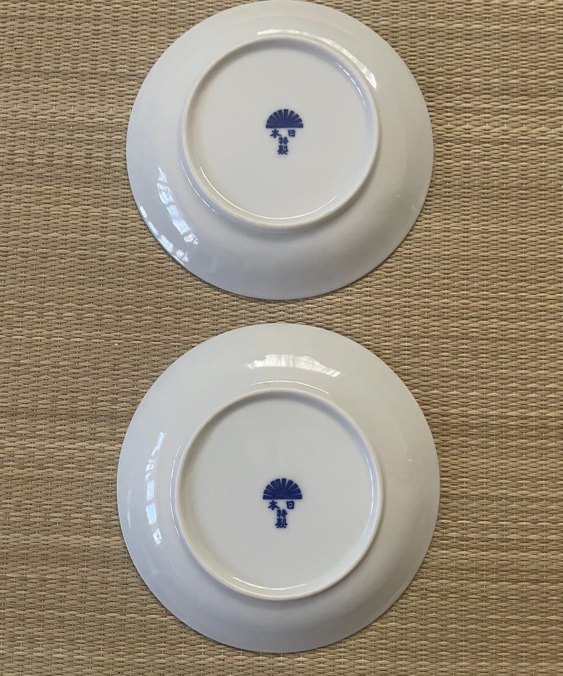 美品 同柄2客セット】日本特製 透かし芸者文様 エッグシェル 卵殻手