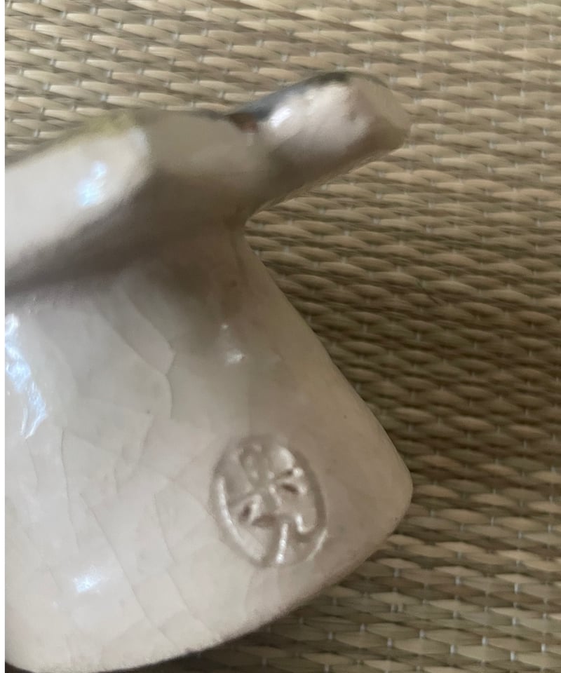 在銘美品】楽入造 白楽 八ツ橋に菖蒲 蓋置 | ginyoudo
