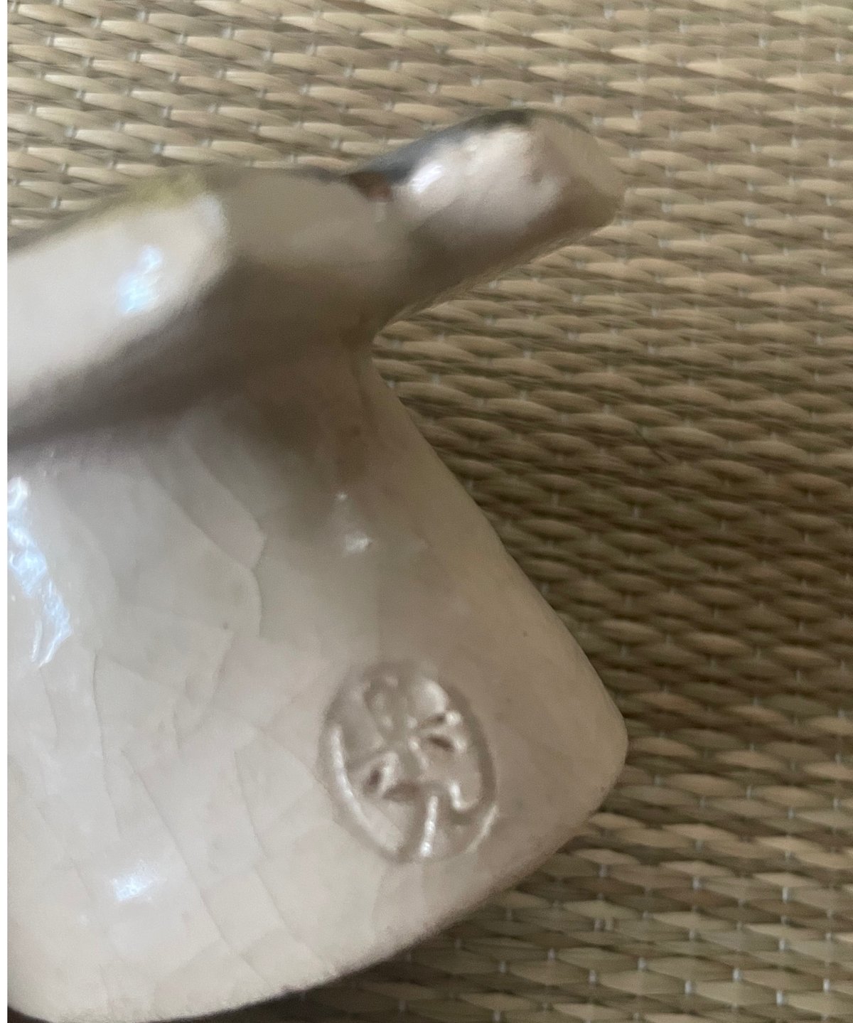 在銘美品】楽入造 白楽 八ツ橋に菖蒲 蓋置 | ginyoudo