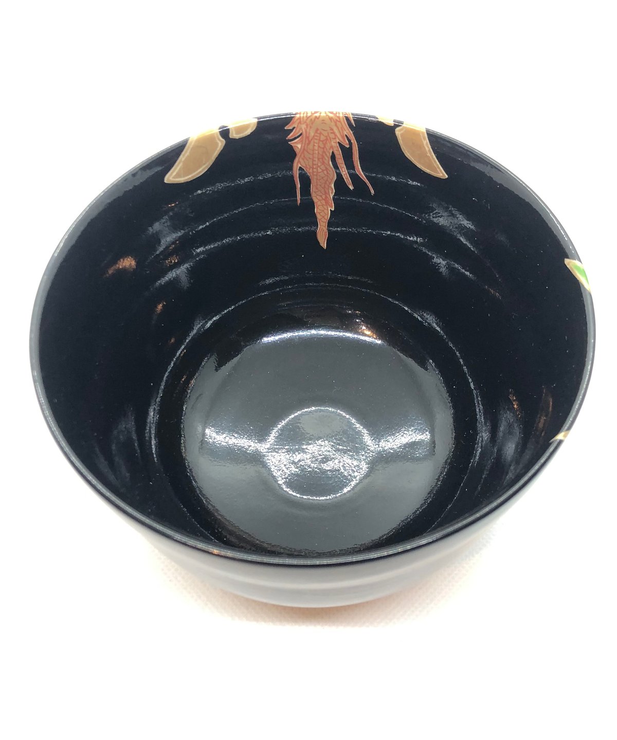 美品 在銘】宮地英香 黒仁清 兜 菖蒲 茶碗 | ginyoudo