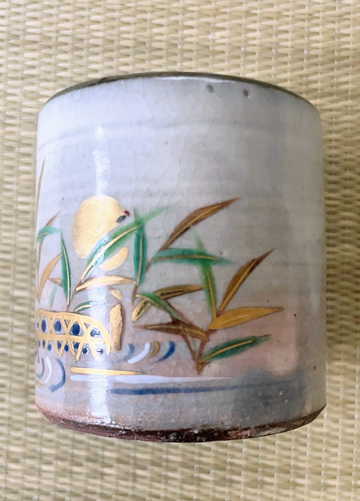 蓋置　交趾焼　三つ人形　岳陵作　桐箱入り 栗山園オンライン通販部 / 【出物】 三つ人形蓋置 3代矢口永寿
