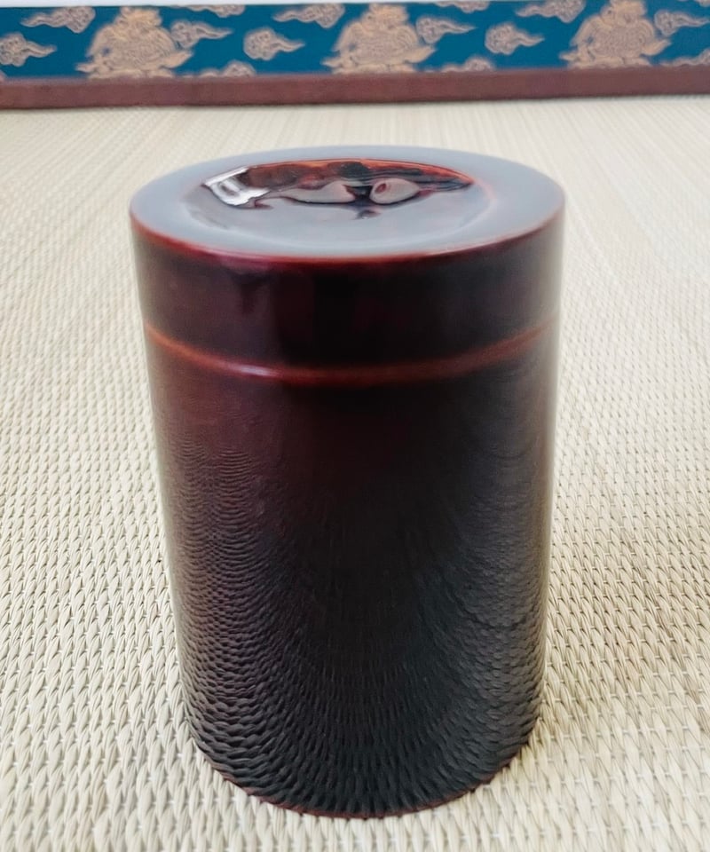 美品 桐共箱付き】胡民写し 雨宿り 茶器 竹 棗 溜塗 | ginyoudo