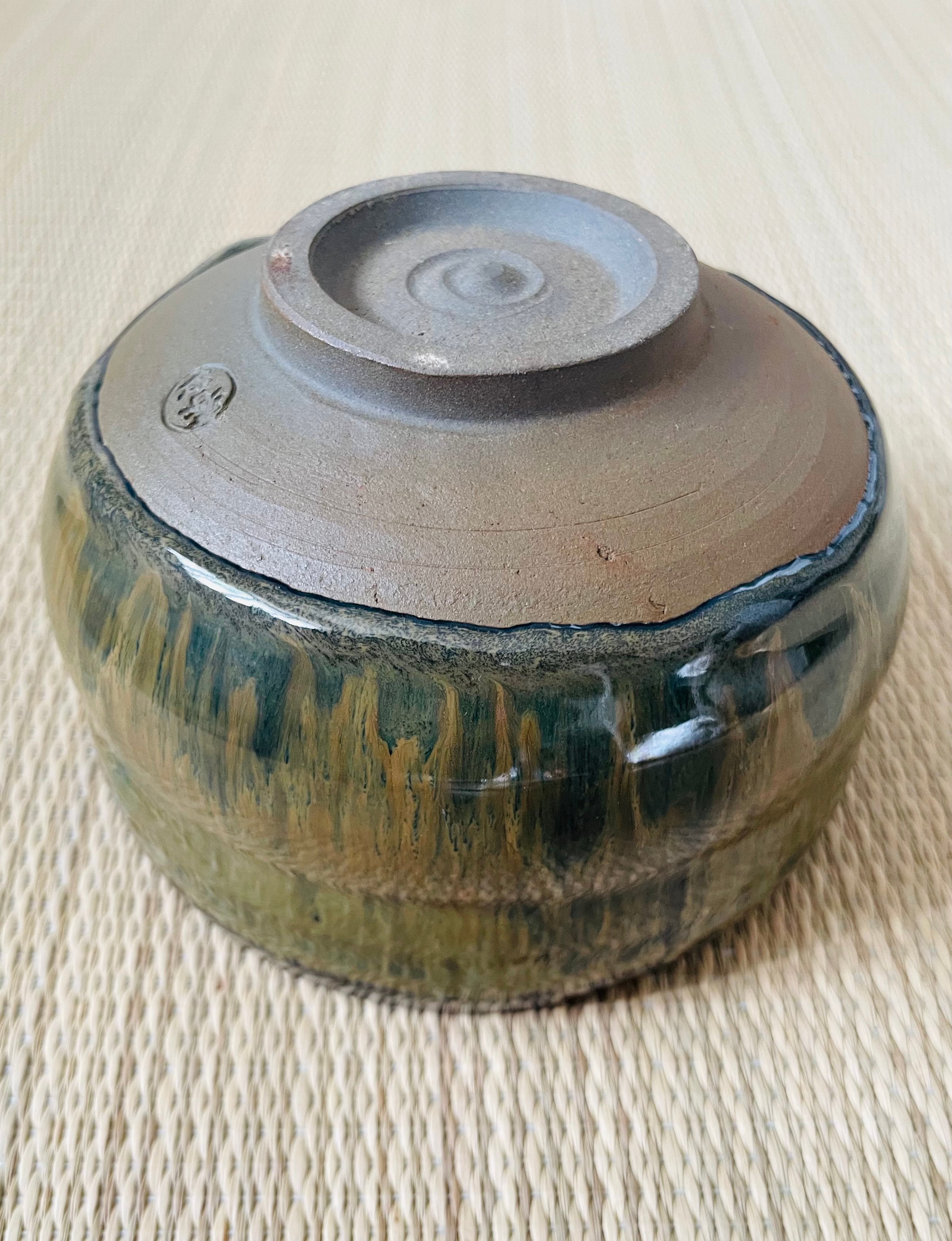 Ｗ１８２　茶碗　『小鹿田焼』『柳瀬春矼 作』　共箱　抹茶碗　茶道具 在銘 】柳瀬春矼造 小鹿田焼 おんたやき 茶碗 抹茶碗 | ginyoudo