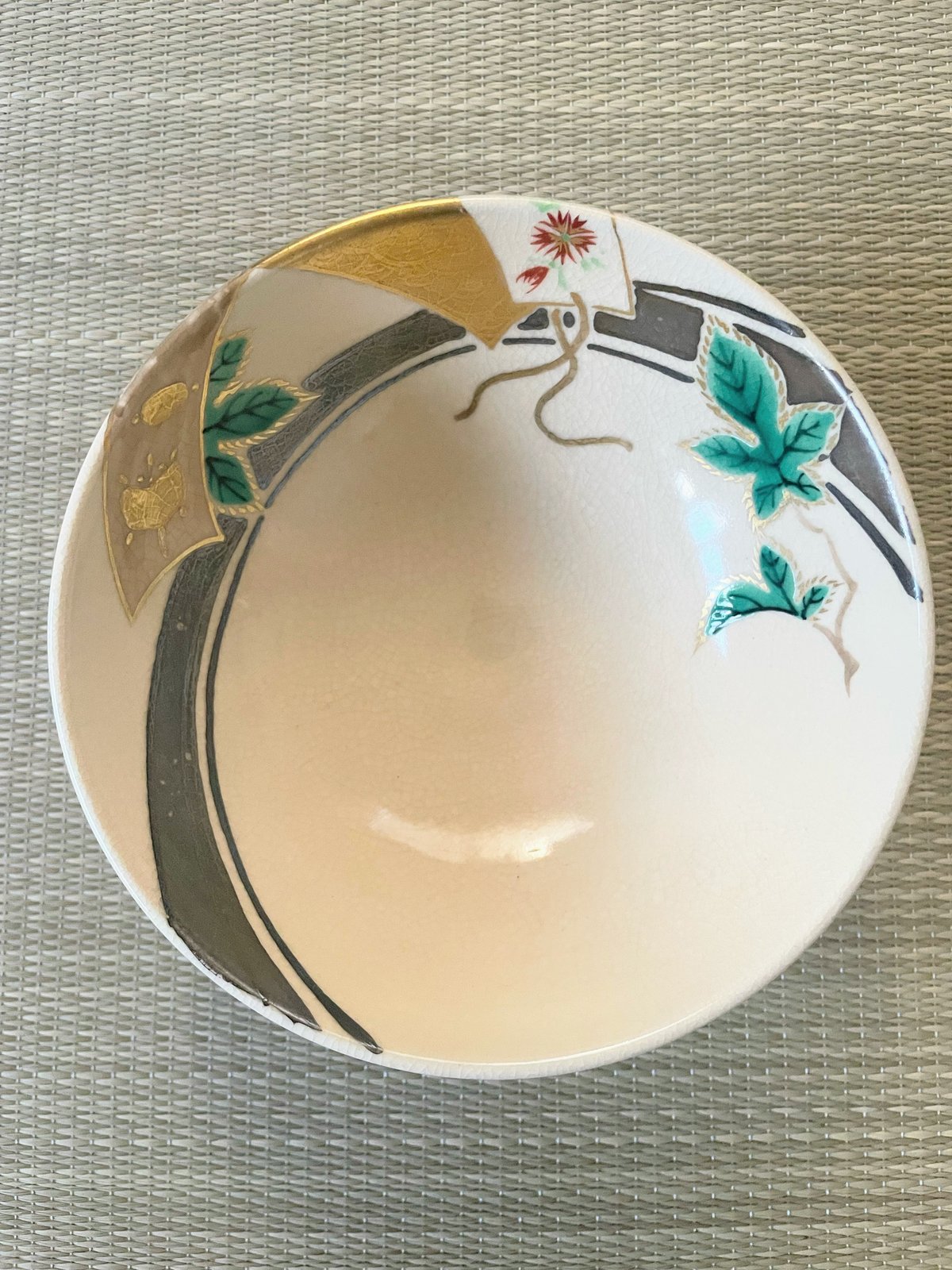 美品 在銘 共箱付】鳴滝窯 橋本城岳造 色絵七夕文 平茶碗 | ginyoudo
