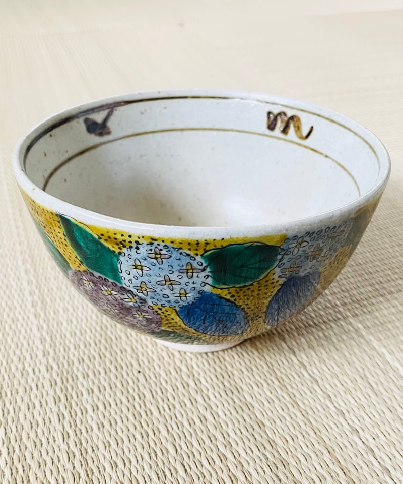 美品 桐箱付】九谷 白峰造 紫陽花茶碗 九谷五彩 抹茶碗 | ginyoudo