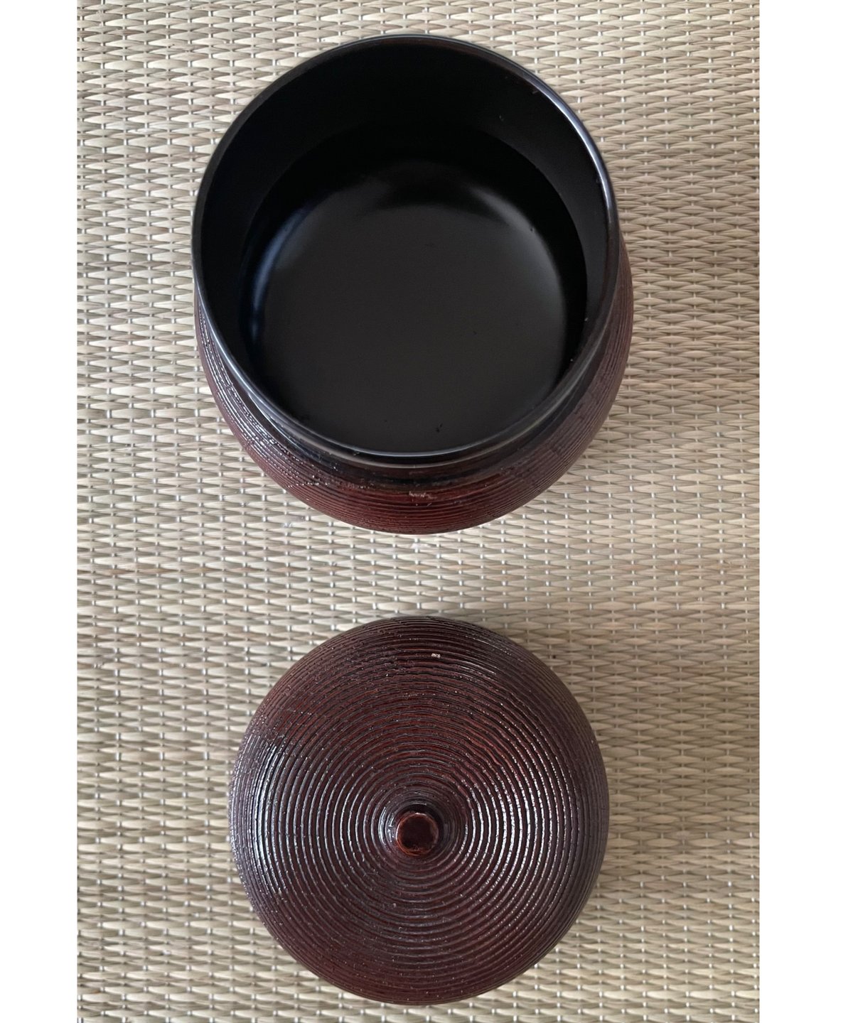木製】瓢型棗 瓢茶器 薄茶器 糸目 輪線彫り 千筋 | ginyoudo