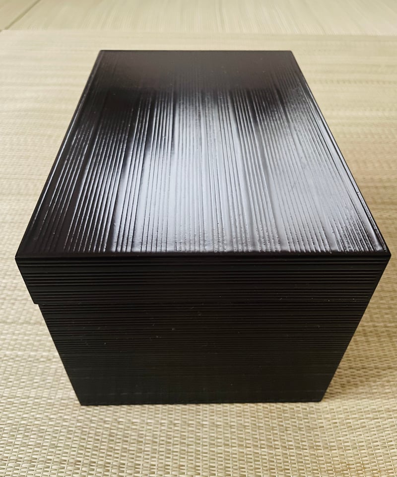 茶箱セット　美品　溜塗筋目　利休茶箱 美品 特価】利休茶箱 プラスチック製 溜 筋入 無地 茶箱 溜め塗り
