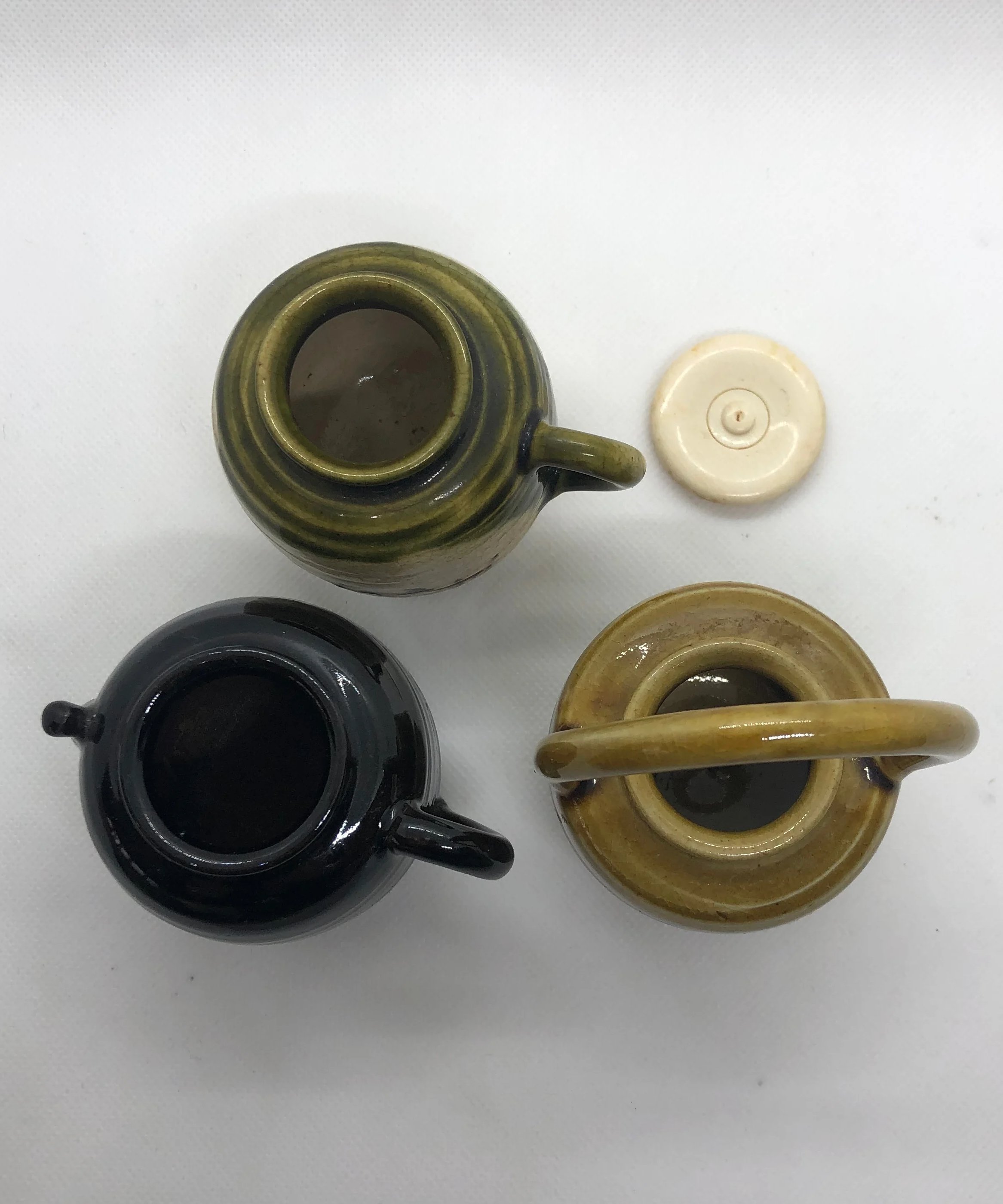 不老園】 在銘（陶印有） 四滴茶入 三点セット | ginyoudo