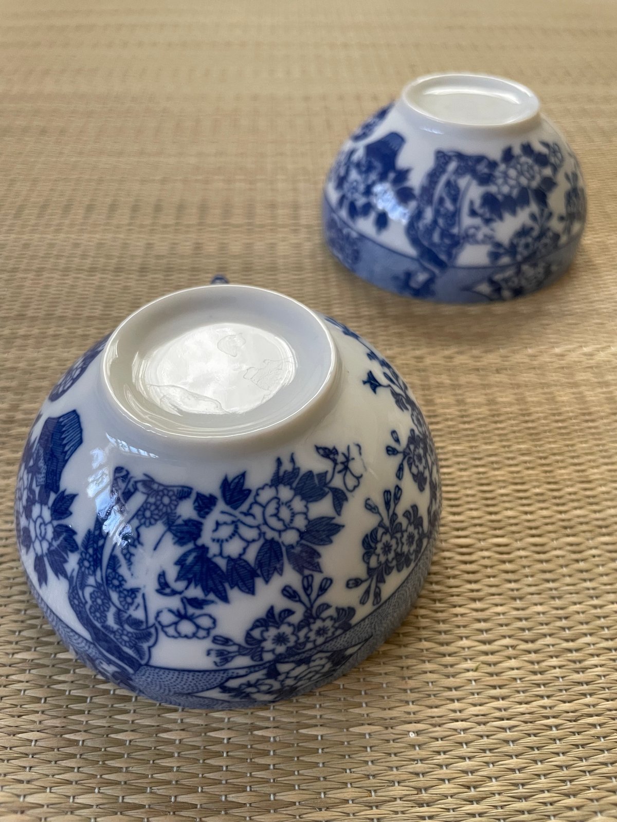 美品 同柄2客セット】日本特製 透かし芸者文様 エッグシェル 卵殻手