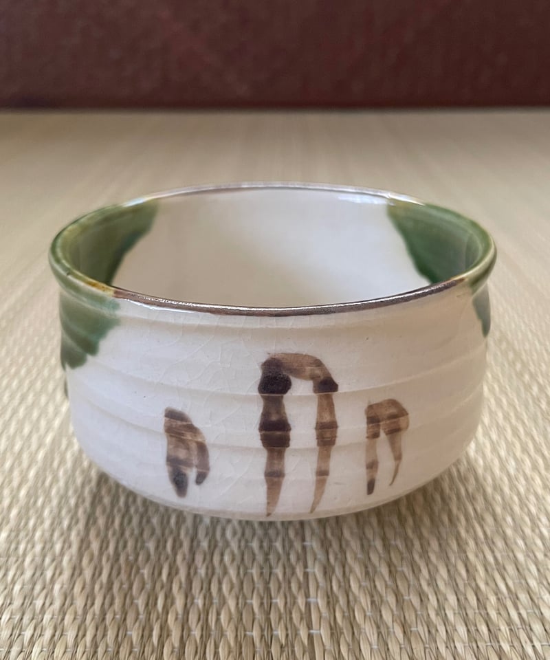 織部焼　5点 美品 在銘】加藤五陶 織部焼 野点碗 小服碗 茶箱用茶碗 | ginyoudo