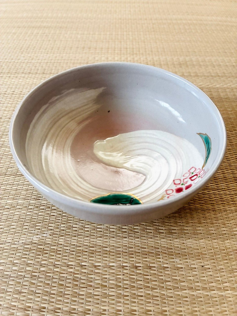 ☆ 平安光泉 清水焼 手描き茶碗 紙共箱付き 美品】田中香泉造 清水焼 紫陽花 平茶碗 | ginyoudo