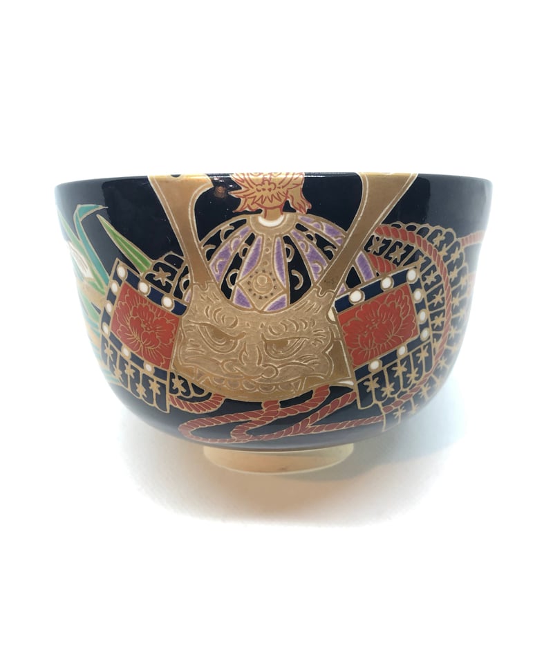 美品 在銘】宮地英香 黒仁清 兜 菖蒲 茶碗 | ginyoudo