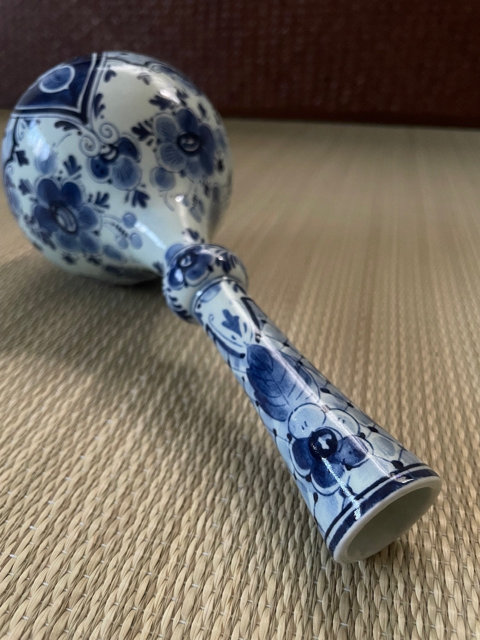 希少品】ヴィンテージ オランダ製 デルフト焼 レジーナ窯 手描き 細首