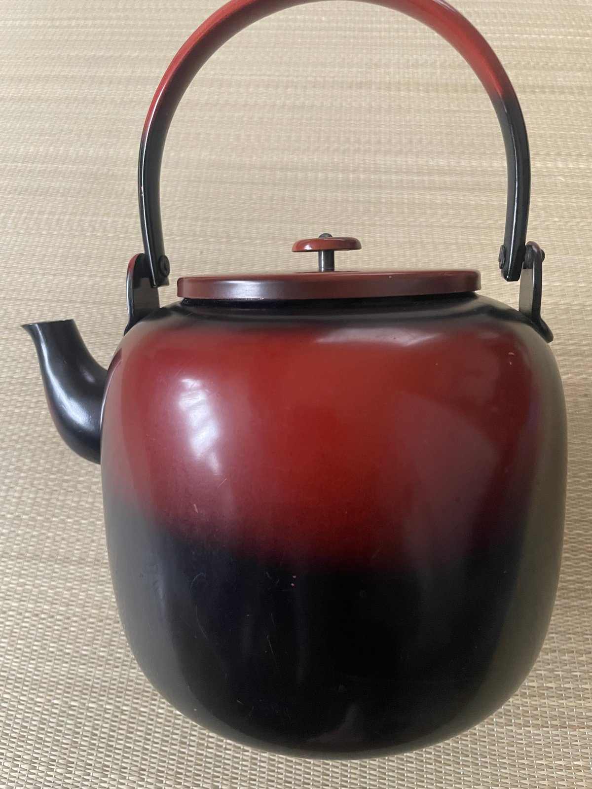 未使用 水注(水次)薬缶 口蓋付きヤカン 利休形 腹黒　みずつぎやかん 未使用 水注(水次)薬缶 口蓋付きヤカン 利休形 腹黒 みずつぎやかん