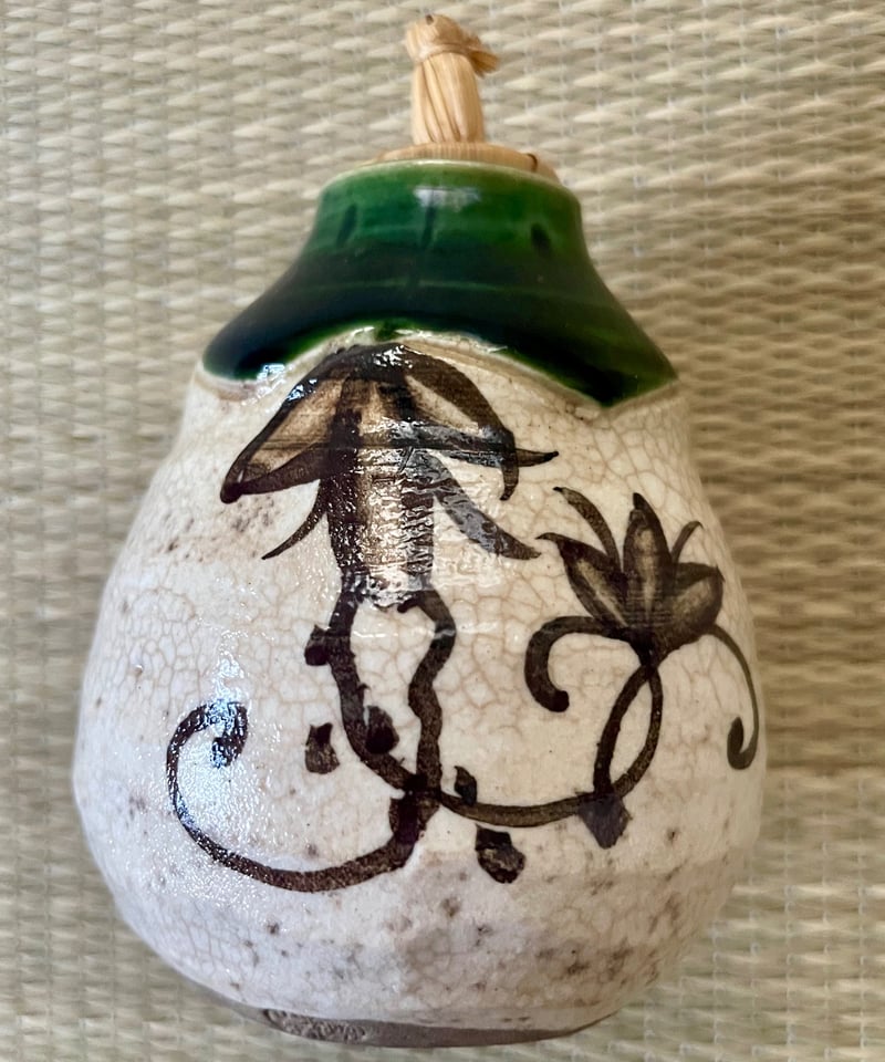 美品 在銘】山口錠鐵造 振出 織部焼 金平糖入れ 茶箱点前 | ginyoudo