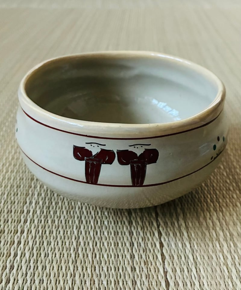 美品 紙箱付】 赤膚山 大塩昭山造 奈良絵 赤膚焼 茶碗 | ginyoudo