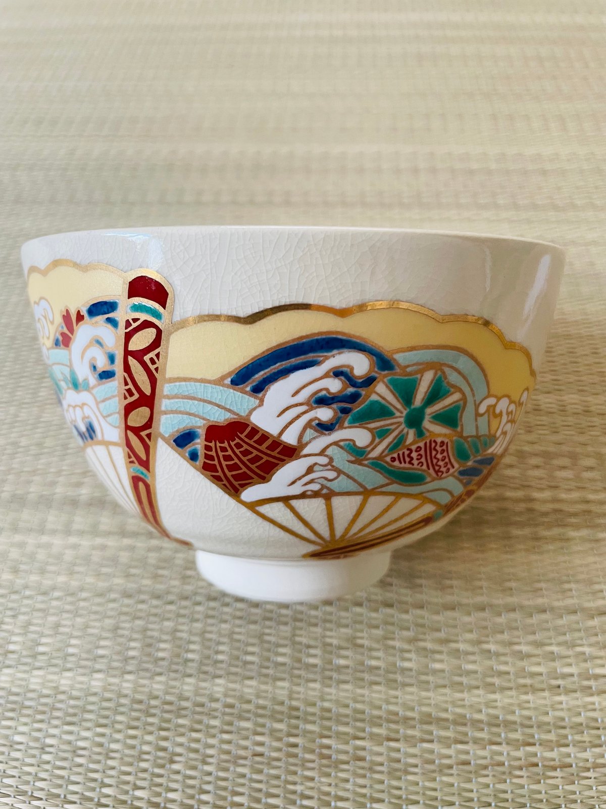 安南写 紅葉文 蓋茶碗 10客 箱付 和食器 懐石料理道具 / 加藤十右衛門 fit=scale-down,w=1200