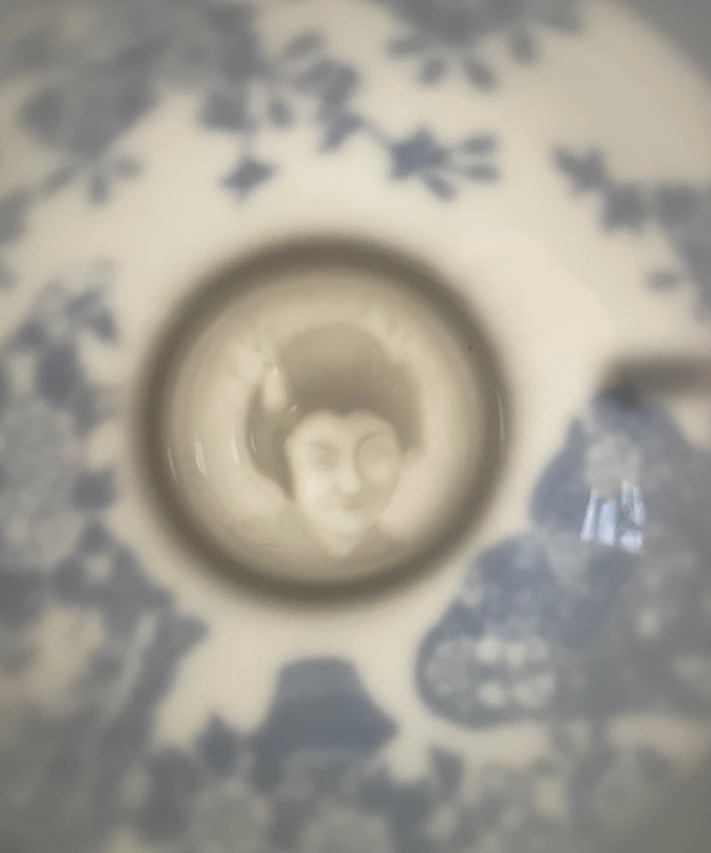 美品 同柄2客セット】日本特製 透かし芸者文様 エッグシェル 卵殻手