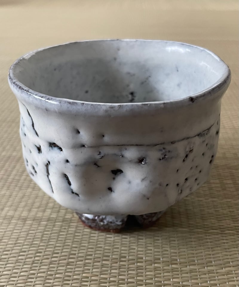 美品在銘】原節夫造 萩焼 鬼萩 白萩 茶碗 抹茶碗 | ginyoudo