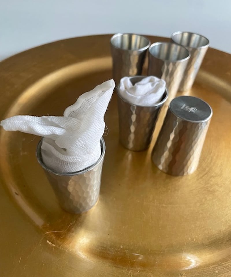 本錫】錫半謹製 本錫 猪口 見立て茶巾筒 ショットグラス | ginyoudo