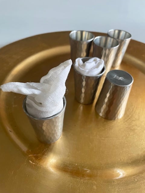 本錫】錫半謹製 本錫 猪口 見立て茶巾筒 ショットグラス | ginyoudo