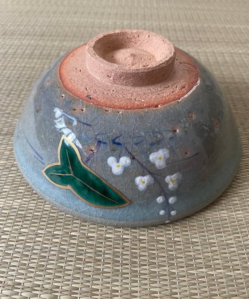 在銘美品】紙箱付 中村与平造 澤瀉（おもだか）に流水 平茶碗 | ginyoudo