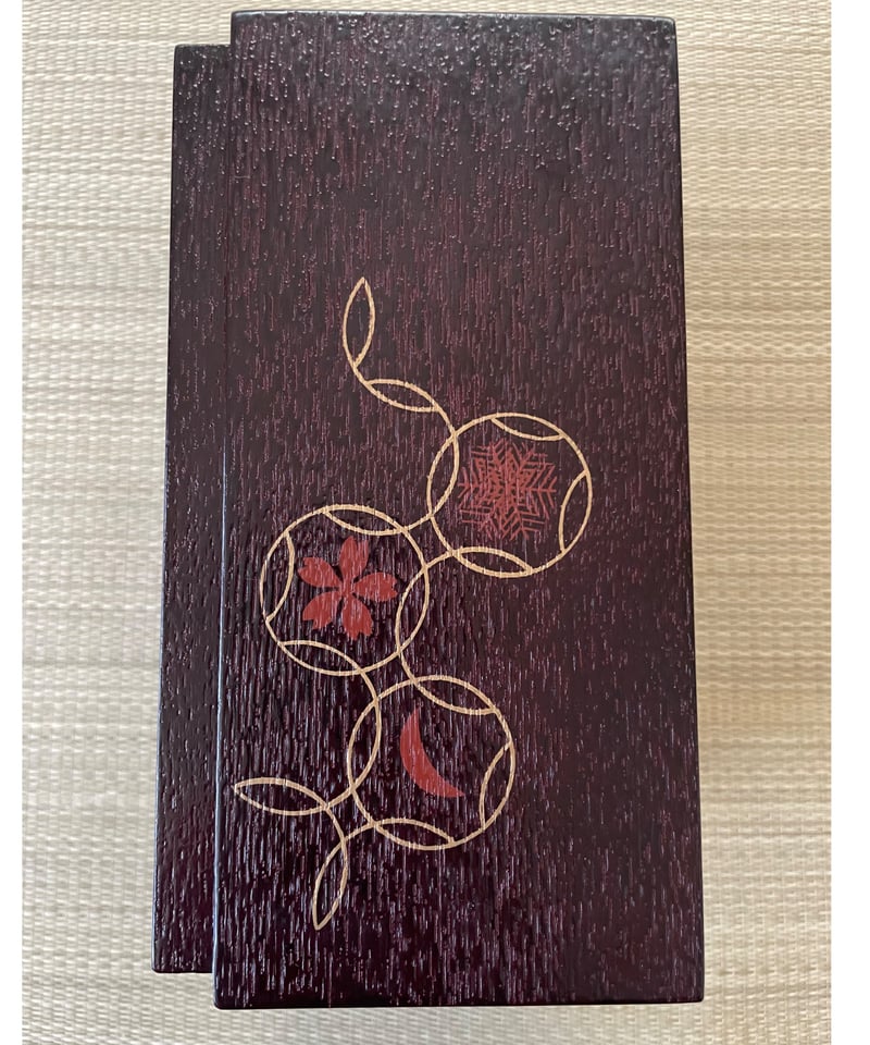 再入荷 美品】木製 利休茶箱 雪月花七宝蒔絵 溜塗 | ginyoudo