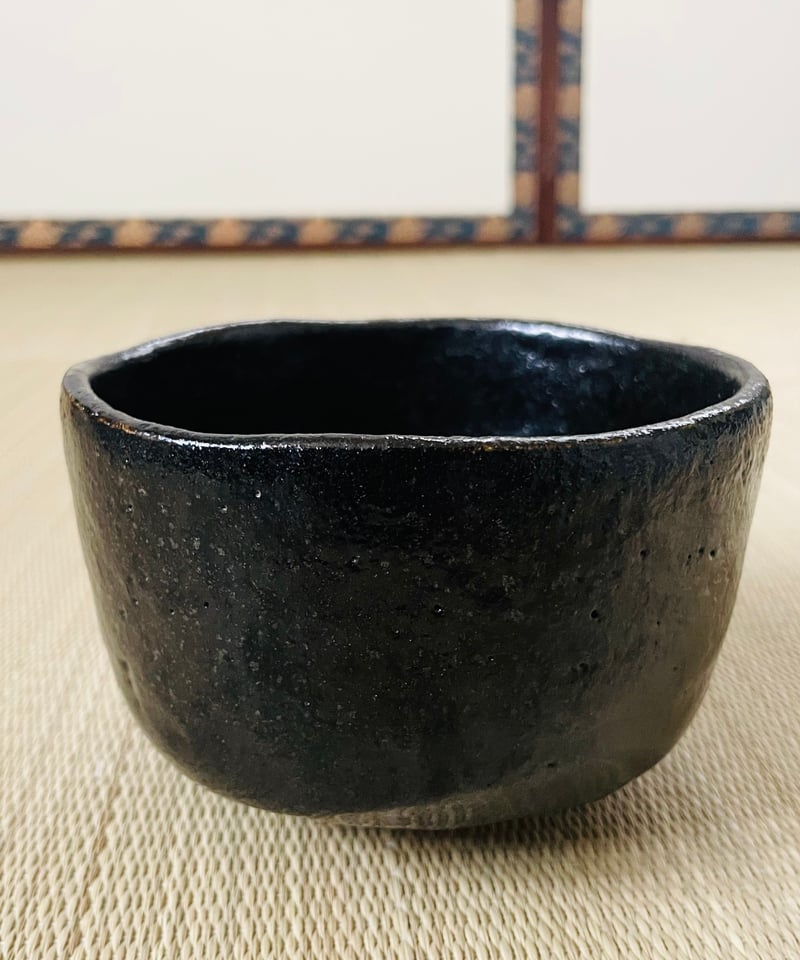 桐共箱付】平安祥悦造 光悦七種之内 鉄壁 光悦写し黒楽茶碗 | ginyoudo