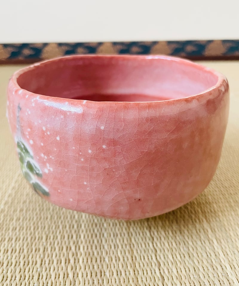 美品 紙箱付】松楽造 赤楽 松 雪吊り 楽茶碗 | ginyoudo