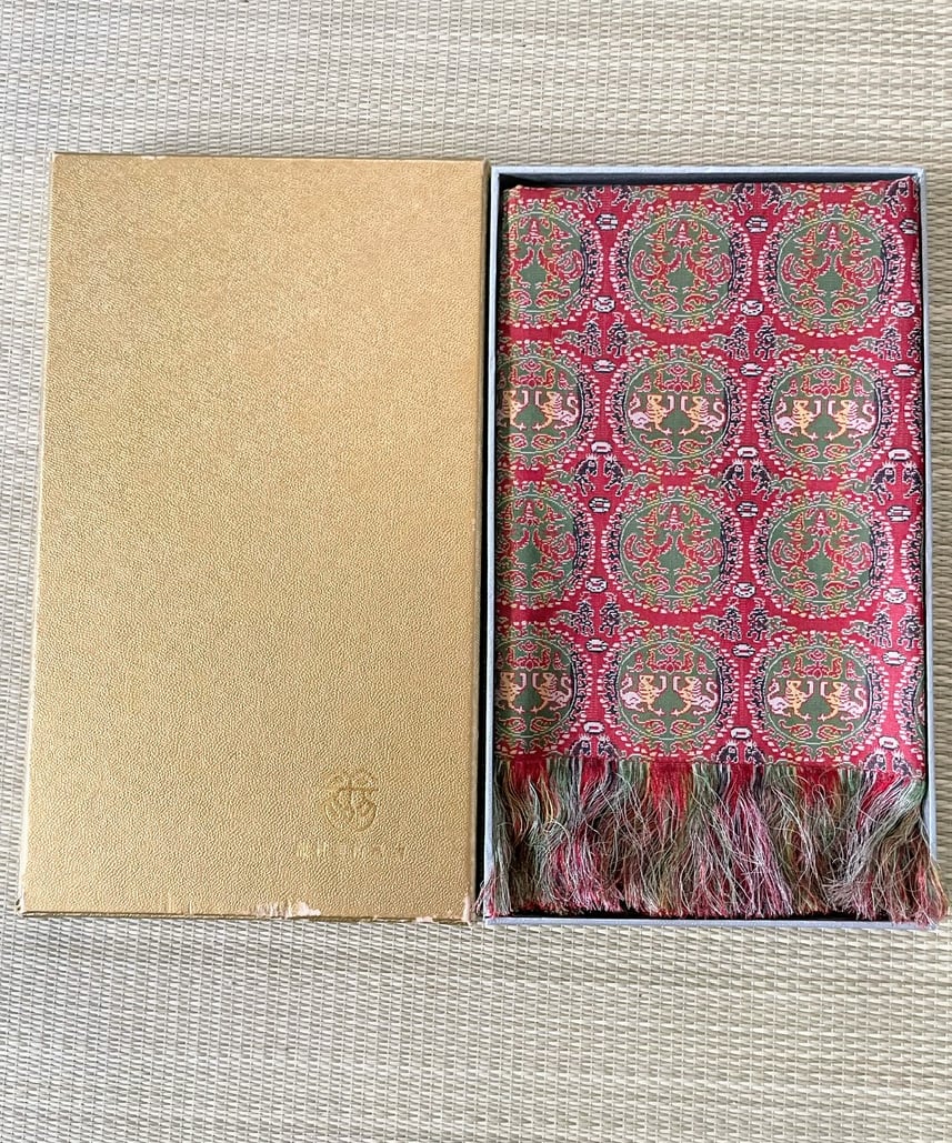 美品 箱付 未使用保管品】龍村美術織物謹製 テーブルセンター 4号 円文