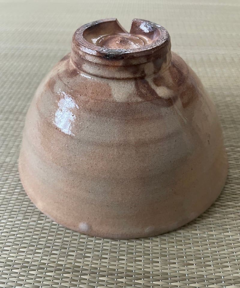 美品 在銘 紙箱付き】原節夫 原窯 枇杷色 萩焼 切り高台 茶碗