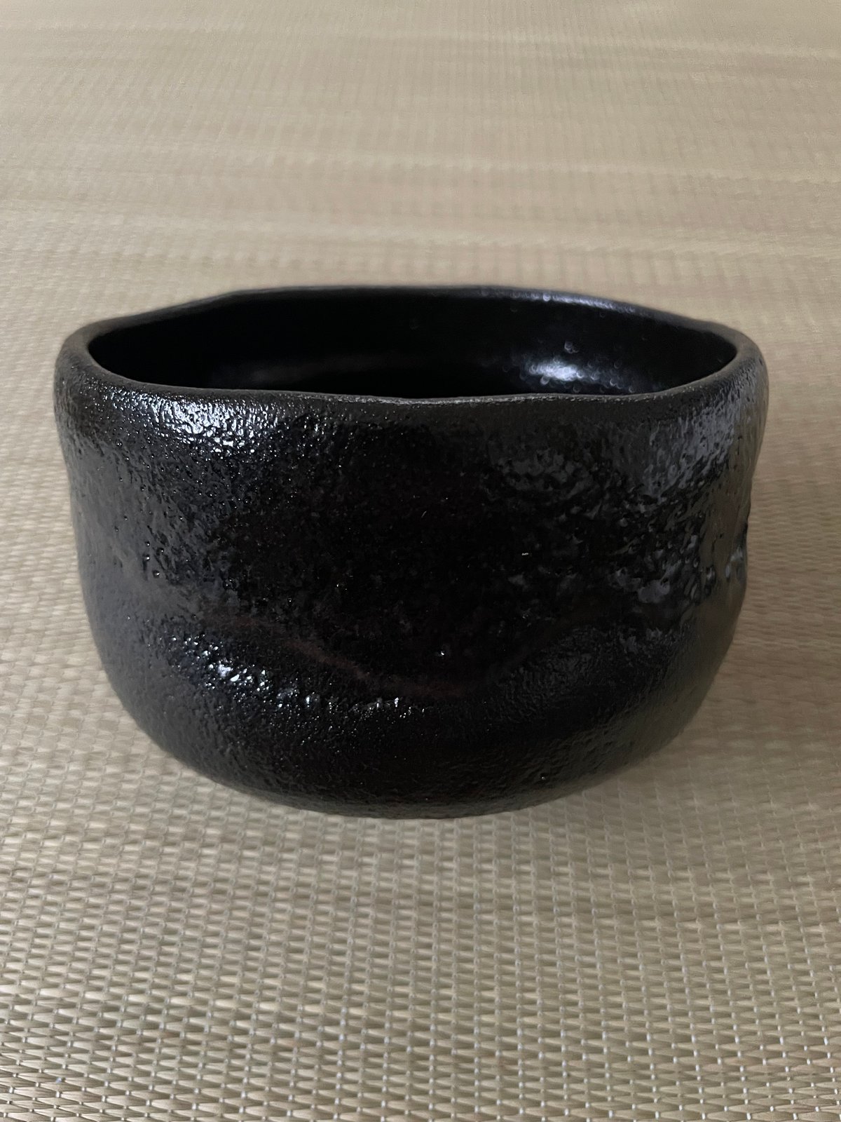 古い 楽焼 楽茶碗 黒楽 茶碗 楽印 木箱入り 美品 在銘桐箱】桂楽造 桂窯 数印 黒楽茶碗 | ginyoudo