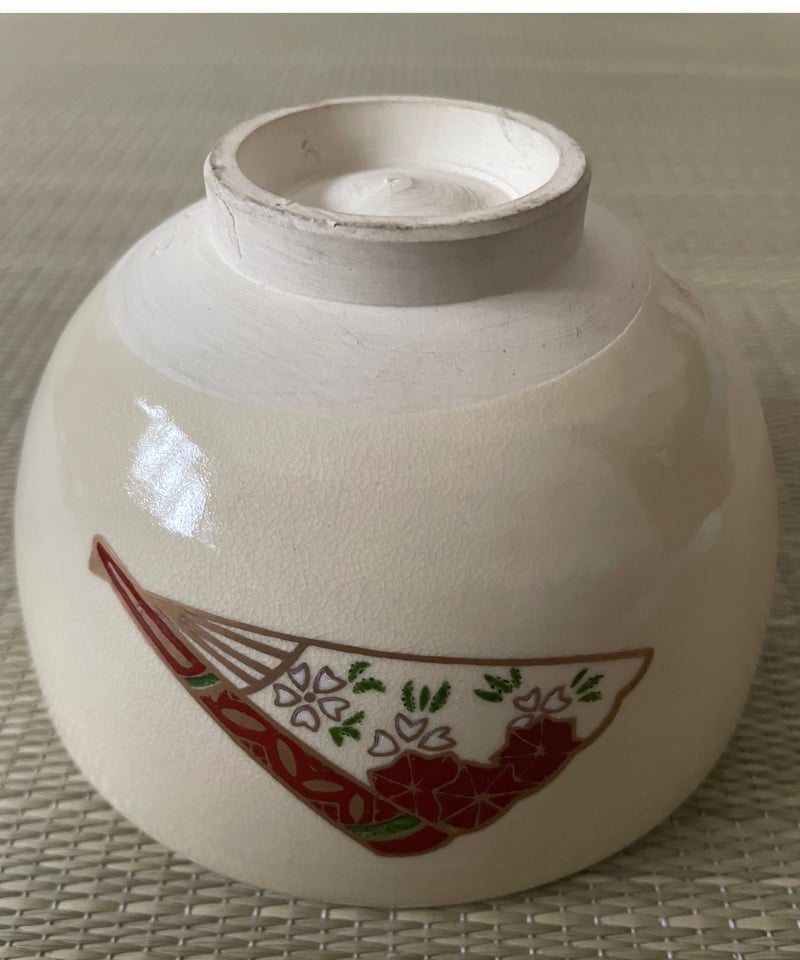 在銘】昌山造 茶箱用 扇面に藤 牡丹 京焼 抹茶碗 | ginyoudo