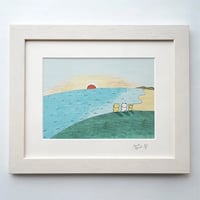 絵画作品「おはよう朝」送料無料
