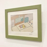 絵画作品「くまいぬのお便り」送料無料