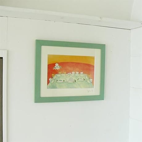絵画作品「初めての食事会」送料無料