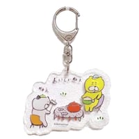 アクリルキーホルダー「一緒に食べる」