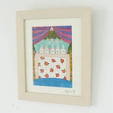 絵画作品「森の中の寝床」送料無料