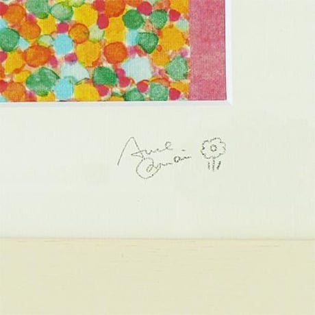 絵画作品「こんにちは劇場」送料無料※額はナチュラルになります。